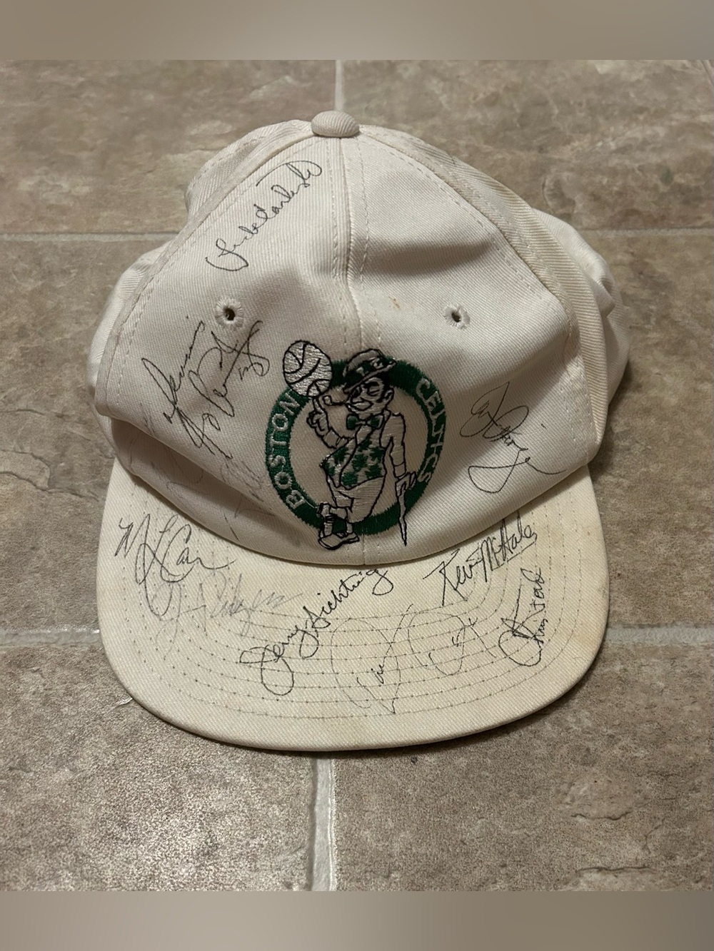 Vintage Signed Boston Celtics Hat